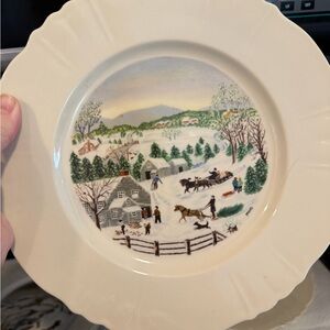 Vintage Atlas China Series Folk Art Plate Set of 4 10.75"